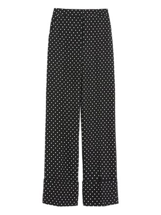 Valentino Garavani polka-dot-pattern trousers - Black