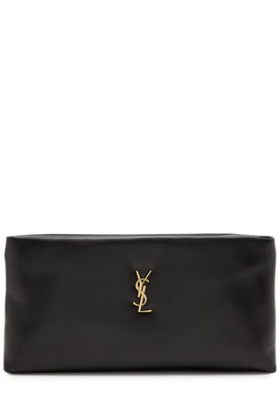 Saint Laurent Calypso Padded Leather Pouch - Black - One Size