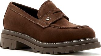 La Canadienne Dillion Waterproof Penny Loafer in Brunette Suede at Nordstrom Rack, Size 5.5