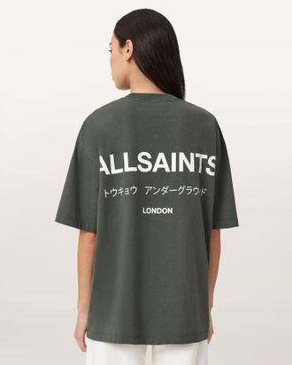 AllSaints Cotton Underground Etta Oversized T-Shirt, Size: XS