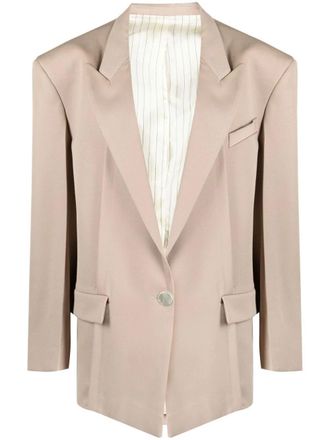 ジャケット THE ATTICO Maxi shoulder strap blazer (251WCG00084 064) The attico Maxi shoulder strap blazer available on julian