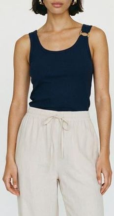 Vero Moda Kiki Scoop Neck Tank in Navy Blazer Detailmelange at Nordstrom Rack, Size X-Large