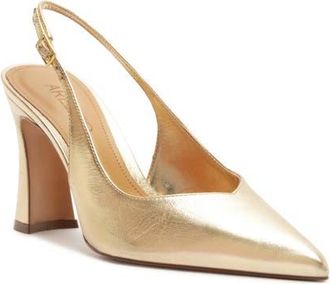 Arezzo Danielle Pointed Toe Slingback Pump in Platino at Nordstrom, Size 10.5