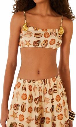 Farm Rio Marine Shells Baloon Top In Sand