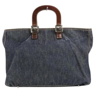 Fendi Pre-owned Denim Tote Bag - Dames - Pre-owned - Blauw - Maat: ONE Size Denim