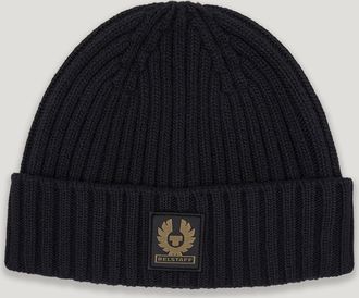 Belstaff Watch Beanie Hat Unisexs Wool Cashmere Blend Black Size One Size