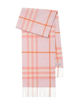 Burberry checked cashmere scarf - unisex - Cashmere - OS - Pink