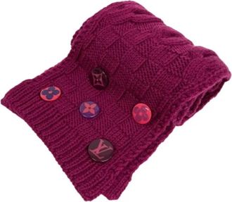 Louis Vuitton Pre-owned Scarves, female, Purple, Size: ONE SIZE Pre-owned Wool scarves