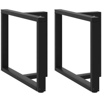 vidaXL Vidaxl - Patas Para Mesa De Comedor En Forma De T (2 Unidades), Color Negro, 100 X 35 X (72-73) Cm, Acero
