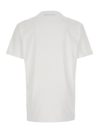 Dolce & Gabbana Mens T-Shirt Crew Neck White Cotton T-Shirts And Polos