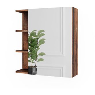Vicco Armario Con Espejo De Ba&ntilde;o Fynn, Estilo Antiguo, 62 X 64 Cm