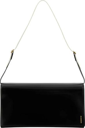 Jil Sander File Medium - Dames - Schoudertassen - Zwart - ONE Size - Leer - Tassen