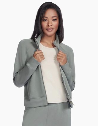 Skechers Womens Skechers Skechluxe Elevate Womens Taupe Jacket - Grey - Size: 18/16