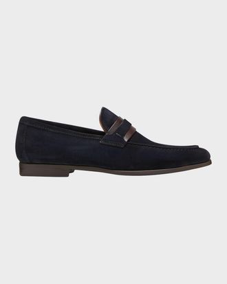 Magnanni Men & apos;s Daniel Suede Penny Loafers