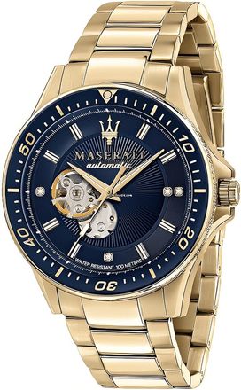 Maserati R8823140004 Automatic Diamond Dial Limited Edition Mens Watch - Gold Stainless Steel - One Size