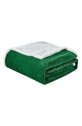 Luxury Home Jacquard Braided Throw Blanket in Green at Nordstrom Rack, Size Queen