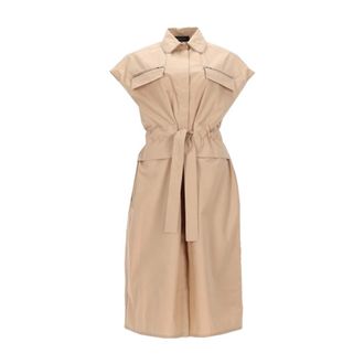 Fabiana Filippi Abito Smanicato CON Cintura - Dresses - Mujer - Beige - M