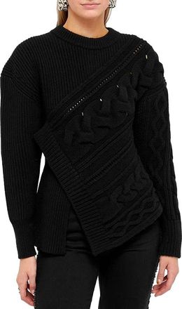 Alexander McQueen Womens Black Wool Sweatshirt Clothing