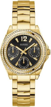 Guess Crystal Bezel Chronograph Bracelet Watch, 36mm in Gold Tone at Nordstrom