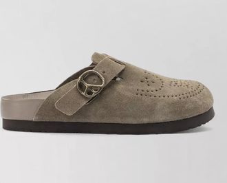 Needles leather clog sandals