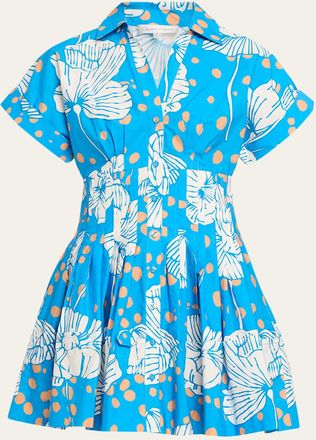 Cara Cara Nash Printed Button-Front Mini Dress