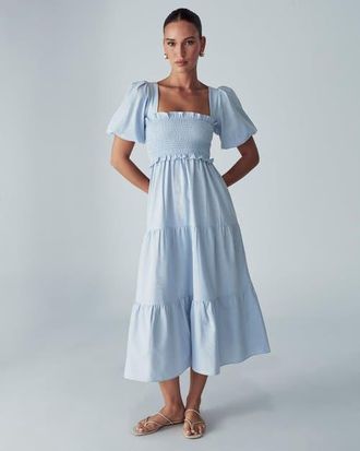 Willa Suzi Midi Dress in Sky Blue at Nordstrom, Size 4