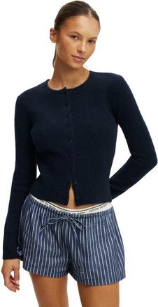 Cotton On Womens Fluffy Fitted Knit Cardi in Steely Blue at Nordstrom, Size Xx-Small