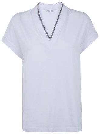 Brunello Cucinelli V Neck T-Shirt