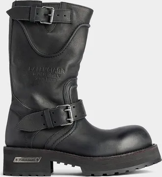 Balenciaga Men & apos;s Venom Leather Combat Boots