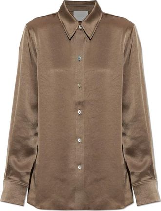 Citizens Of Humanity Camisa de Sat&eacute;n Tullah - Blouses & Shirts - Mujer - Marr&oacute;n - XS