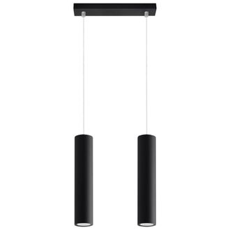 Sollux Lighting L&aacute;mpara de techo negro acero alt. 90 cm