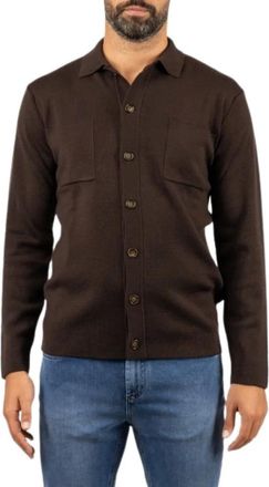 Daniele Fiesoli Camicia in Lana Vergine - - Shirts - Uomo - Marrone - S
