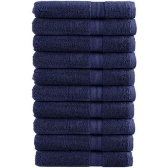 vidaXL Toallas Premium Solund 10 Uds Azul Marino 100x200 Cm 600 Gsm Vidaxl