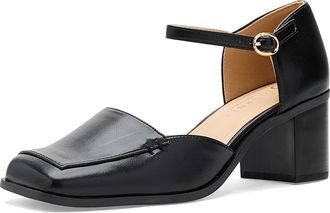 Journee Collection Evangeline High Womens Heels Black PU : 9.5 M, Synthetic