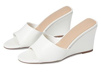 Farylrobin Faryl by Farylrobin Skye Sandals Womens White Slip-On Wedge Heel JOBB426