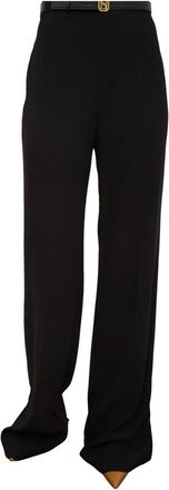 Elisabetta Franchi Stijlvolle broeken voor dames - Dames - Wijde Broeken - Zwart - XL - Polyester - Broeken