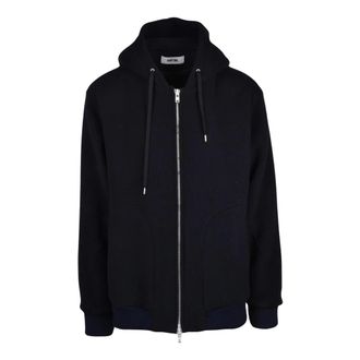 Mauro Grifoni Hoodies & sweatvesten, Heren, Blauw, M, Wol, Fleece jas