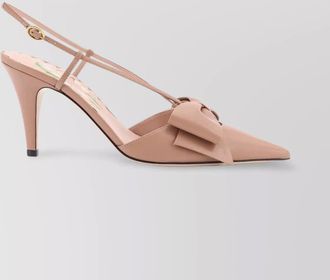 Valentino Garavani leather bow slingback pumps