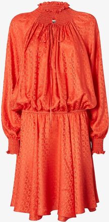 Fendi Womens Blue Silk Jacquard Dress - Orange - Size EU 34 (Womens)