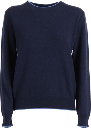 Kangra Cashmere Crew Neck Contrast Trim Sweater