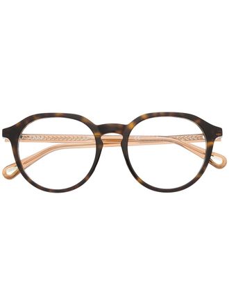 Chlo&eacute; CH0012O round-frame glasses - Brown