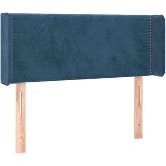 vidaXL Cabecero Con Led De Terciopelo Azul Oscuro 103x16x78/88 Cm Vidaxl