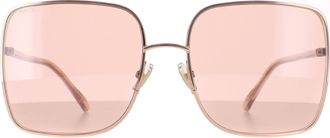 Jimmy Choo London Square Copper Gold Nude Pink Flash Silver Mirror ALIANA/S