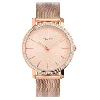 Timex Transcend Quartz Rose Gold Dial Ladies Watch TW2V52500