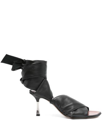 PARIS TEXAS 70mm leather sandals - Black