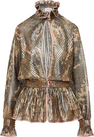 Valentino Garavani Blusa con stampa Voyage Imaginaire - Toni neutri