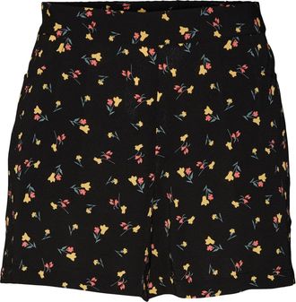 Noisy May Noisy may Womens Nmclara Smiley Nw Noos Shorts, Black/AOP: Flower, XS (Pack of 4)