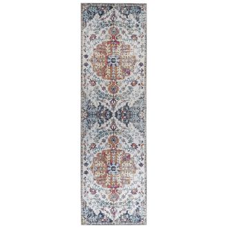 Beliani Beliani - Alfombra De Poli&eacute;ster Multicolor 60 X 200 Cm Aspecto Envejecido Vintage Enayam