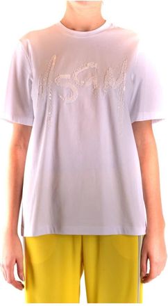 Msgm T-shirt met korte mouwen - Dames - T-shirts - Wit - M - Tops