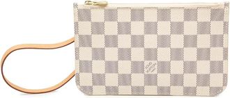Louis Vuitton Pouch Neverfull PM in tela Damier Azur 2016 - Bianco